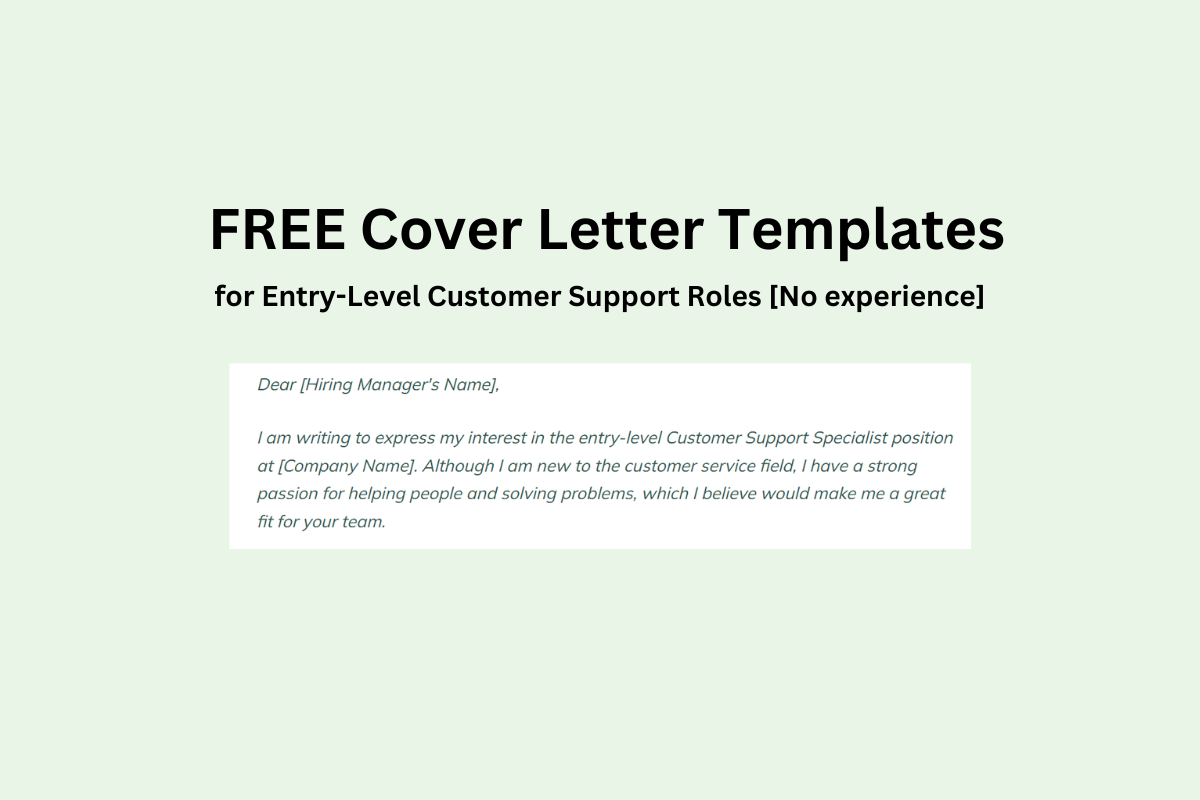 FREE Cover Letter Templates