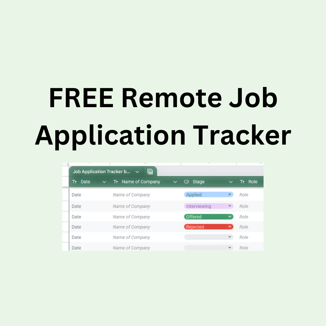 FREE Remote Job Application Tracker
